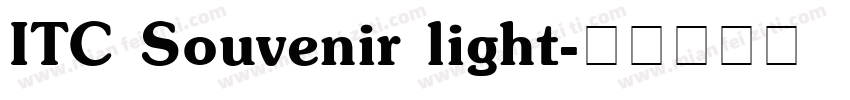 ITC Souvenir light字体转换